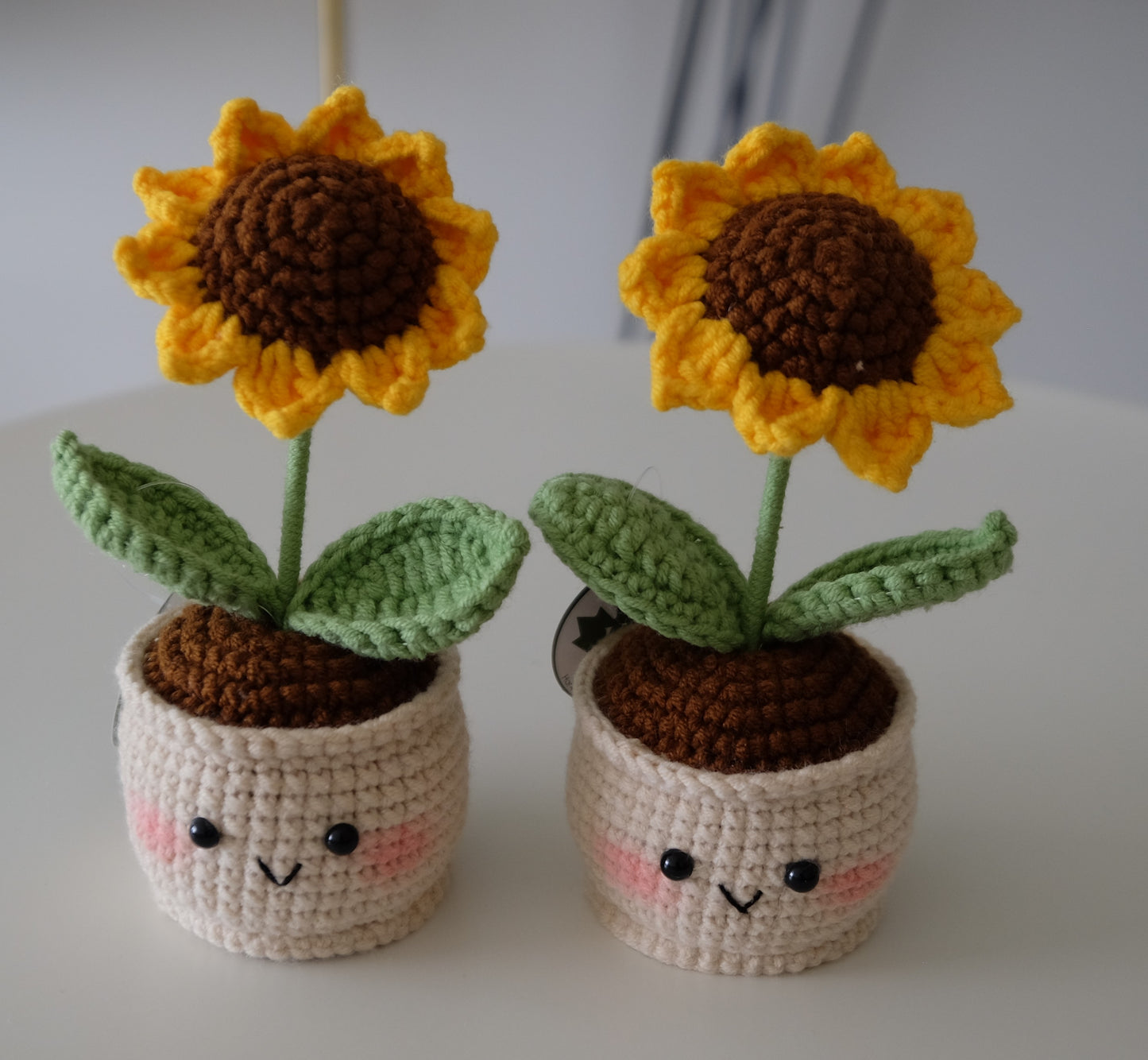 Handmade Crochet Sunflower Pot, Forever Sunflower, Amigurumi Flower
