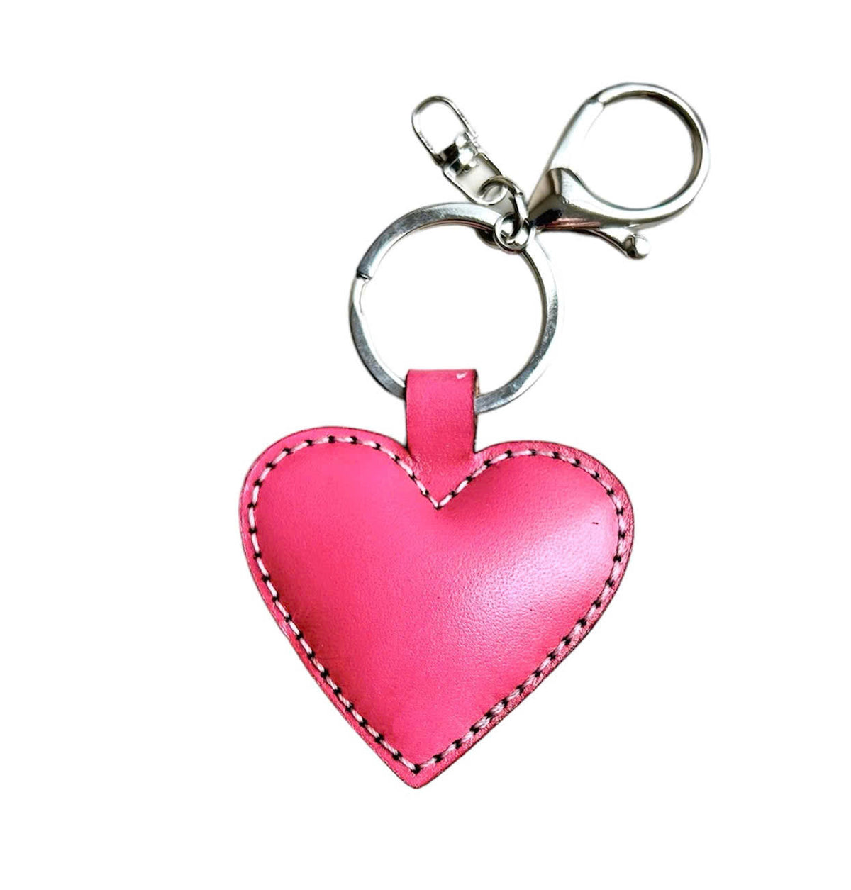 Handcrafted Heart Real Leather Keychains