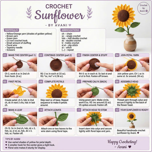 Stop Buying Fake Plants: How to Crochet the Viral Sunflower That Never Dies 🌻✨