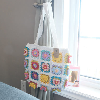 Hand-Crocheted colorful Tote Bag