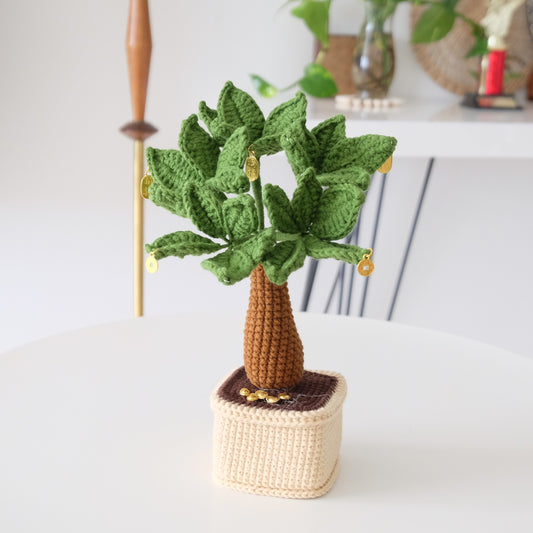 Handmade Crochet Deluxe Money Tree in Square Pot 🌿💰✨