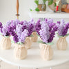 Handmade Crochet Lavender Bouquet in Knit Vase 💜