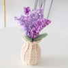 Handmade Crochet Lavender Bouquet in Knit Vase 💜