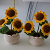 Handmade Crochet Sunflower Pot, Forever Sunflower, Amigurumi Flower, Crochet Plant, Desk Decor, Housewarming Gift, Gift for Her