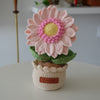 Handmade Crochet Pastel Pink Sunflower Bouquet with Scalloped Pot 🌸🌻✨