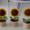 Handmade Crochet Sunflower Pot