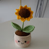Handmade Crochet Sunflower Pot, Forever Sunflower, Amigurumi Flower