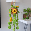 Handmade Crochet Hanging Sunflower Plant | Cozy Everlasting Vines 🌻🌿