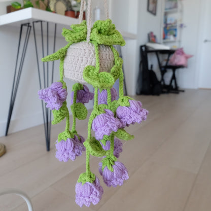Cozy Crochet Hanging Flower Basket | Everlasting Bellflowers 🌸✨