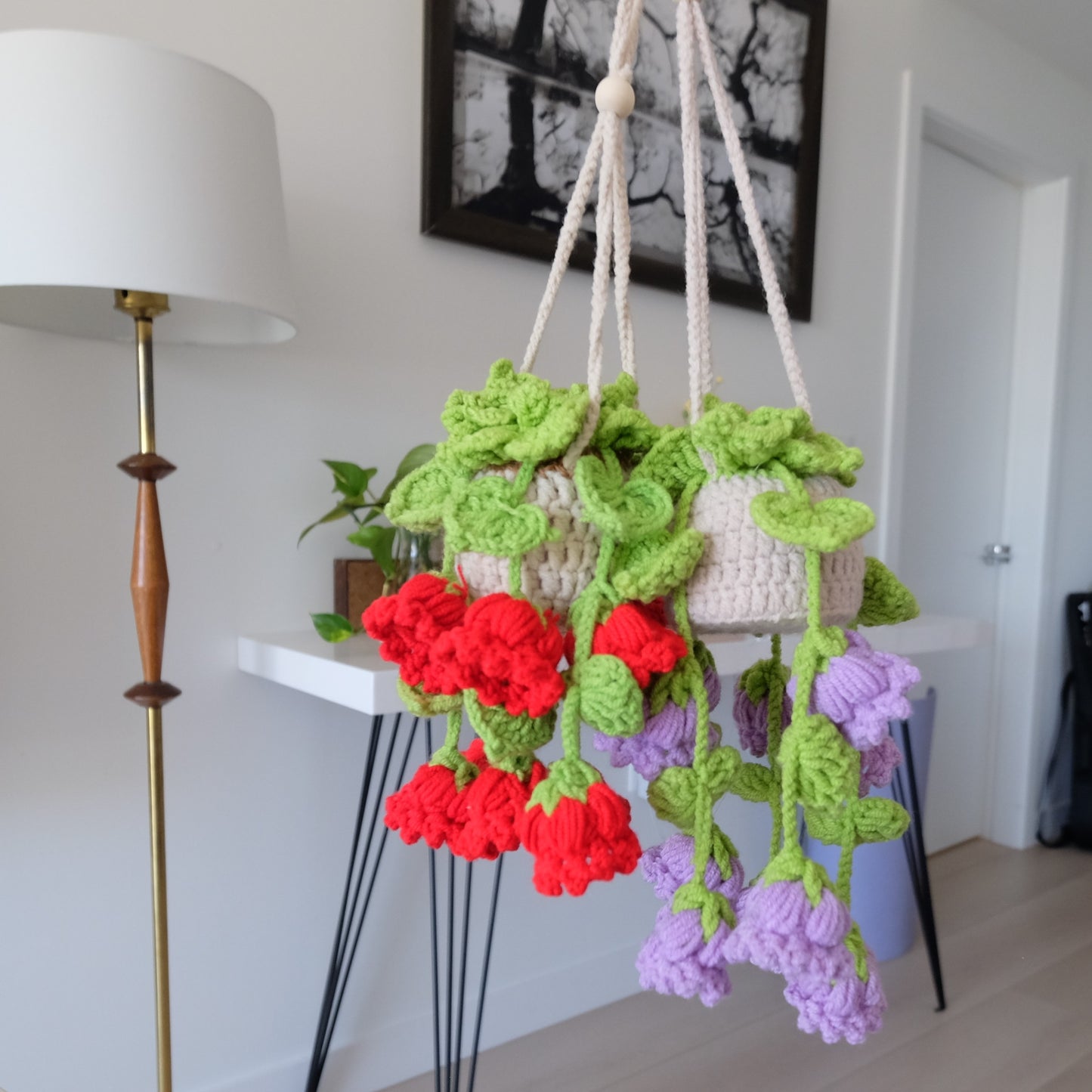 Cozy Crochet Hanging Flower Basket | Everlasting Bellflowers 🌸✨