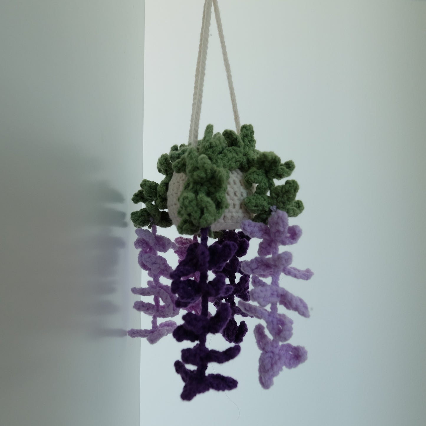 Cozy Crochet Hanging Wisteria &amp; Vine Basket | Everlasting Cascading Blooms 🌿💜