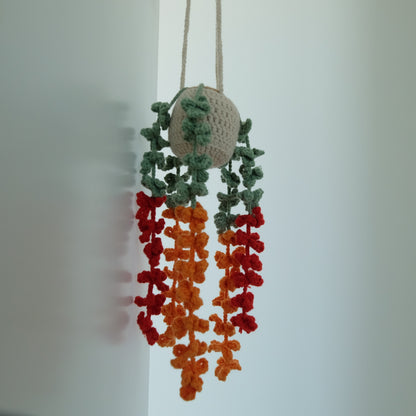 Cozy Crochet Hanging Wisteria &amp; Vine Basket | Everlasting Cascading Blooms 🌿💜