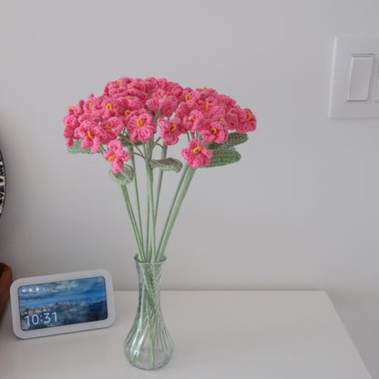 Everlasting Handmade Crochet Flower Stems - Multi-Stem Clusters