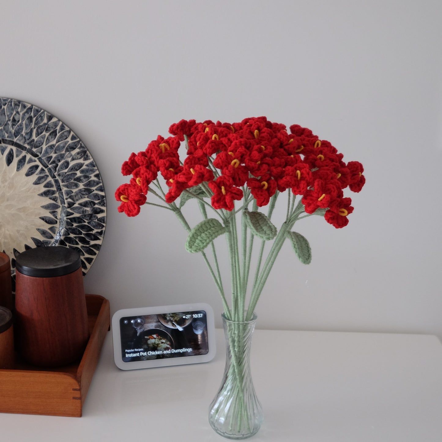 Everlasting Handmade Crochet Flower Stems - Multi-Stem Clusters