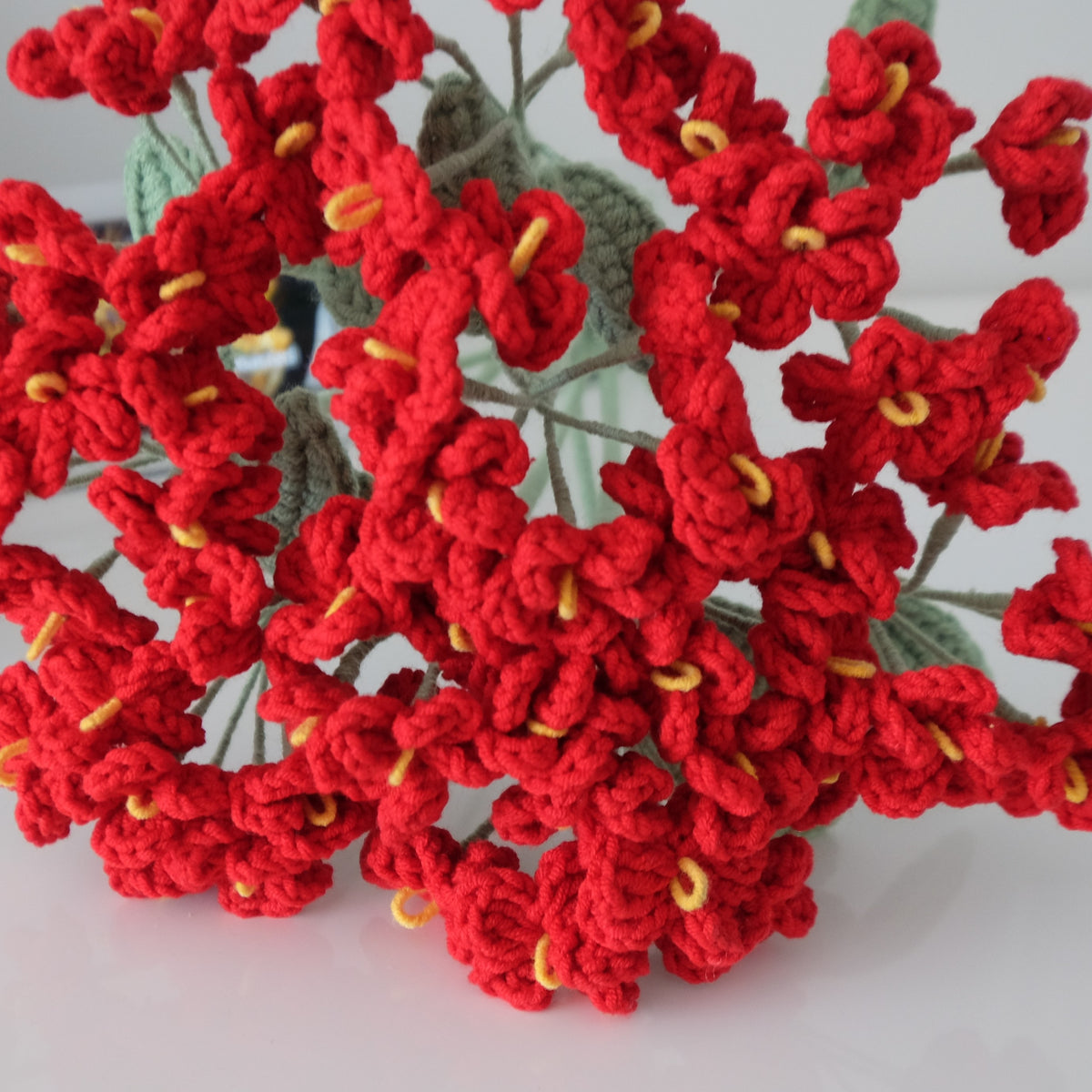 Everlasting Handmade Crochet Flower Stems - Multi-Stem Clusters