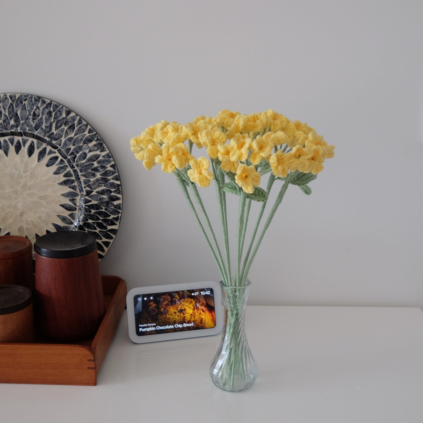 Everlasting Handmade Crochet Flower Stems - Multi-Stem Clusters