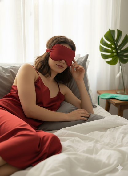 Luxury Pure Silk Sleep Mask – Ultra-Soft Eye Mask for Uninterrupted Sleep (Mulberry Silk)