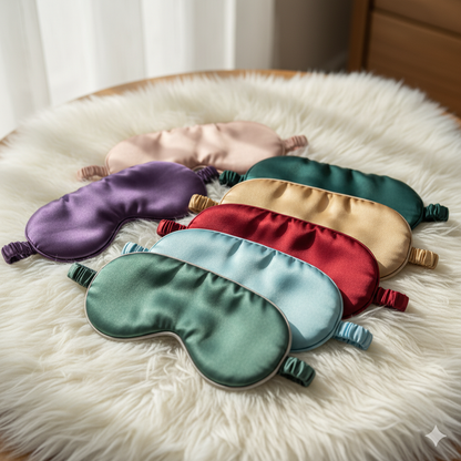 Luxury Pure Silk Sleep Mask – Ultra-Soft Eye Mask for Uninterrupted Sleep (Mulberry Silk)