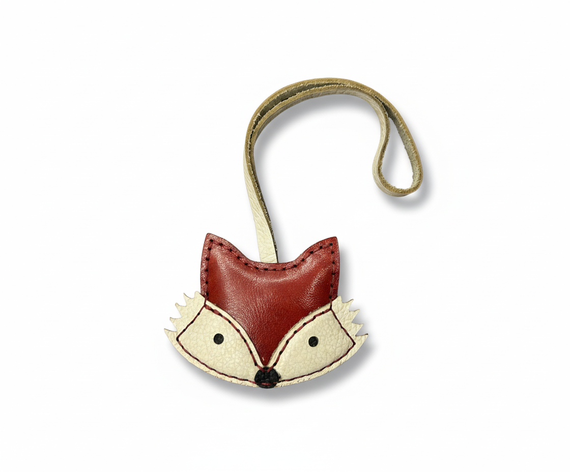 Adorable Handstitched Leather Bag Charms - Woodland Collection
