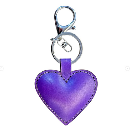 Handcrafted Heart Real Leather Keychains