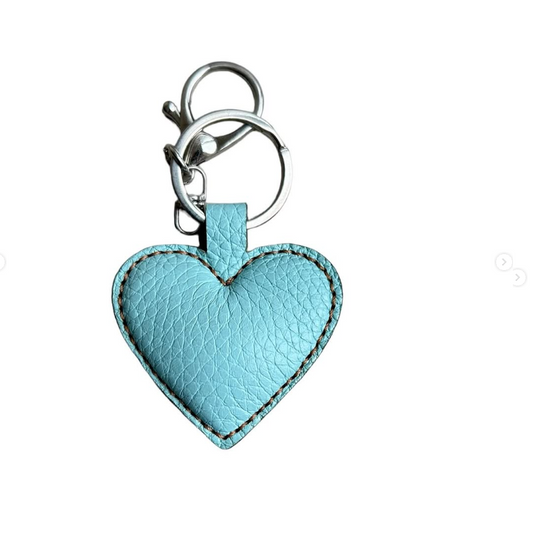 Handcrafted Heart Real Leather Keychains