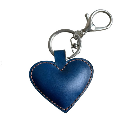 Handcrafted Heart Real Leather Keychains