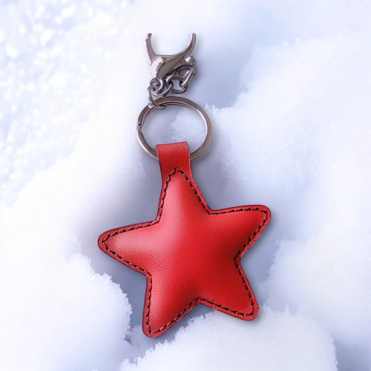 Handcrafted Star Real Leather Keychains