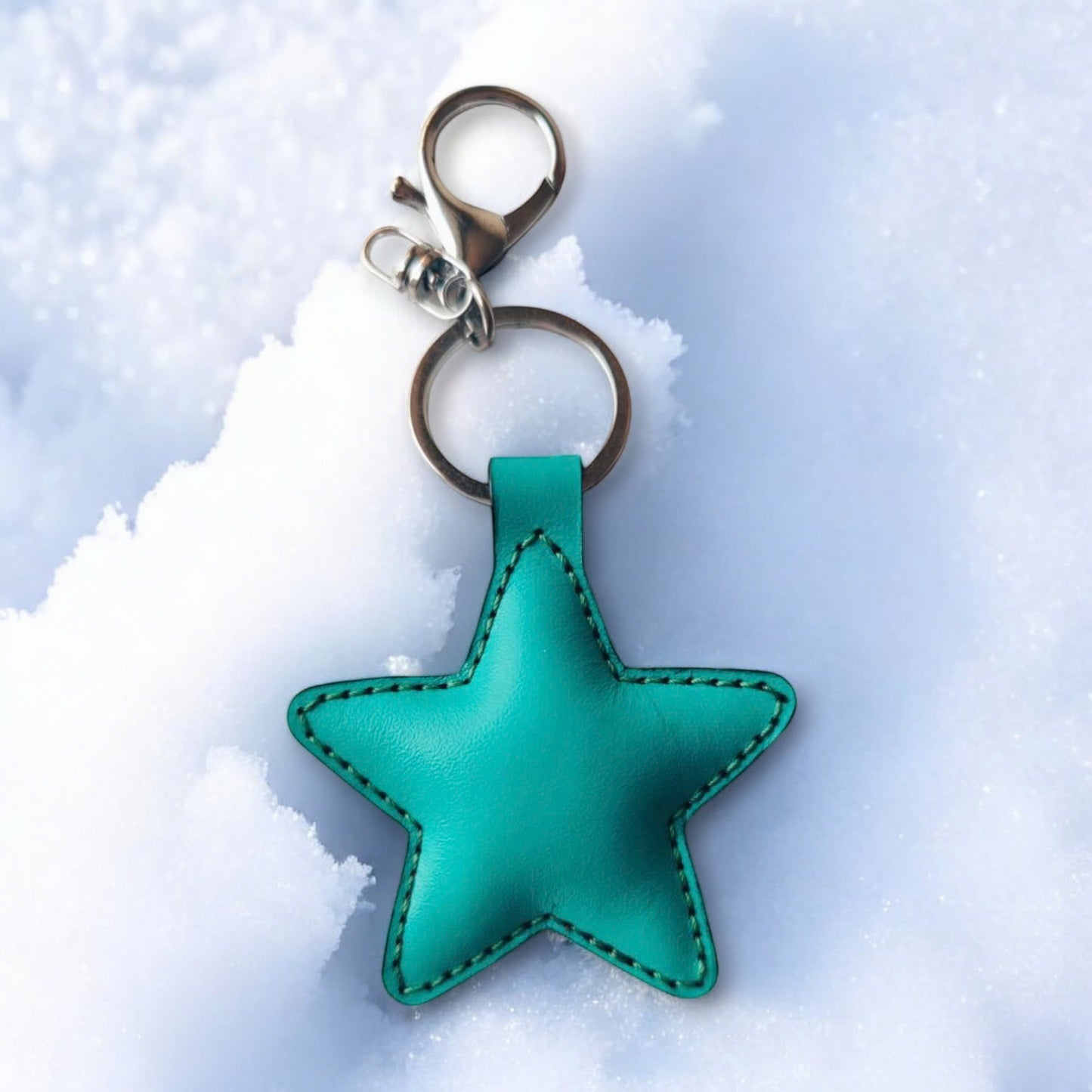 Handcrafted Star Real Leather Keychains