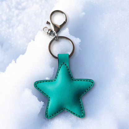 Handcrafted Star Real Leather Keychains
