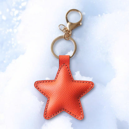 Handcrafted Star Real Leather Keychains