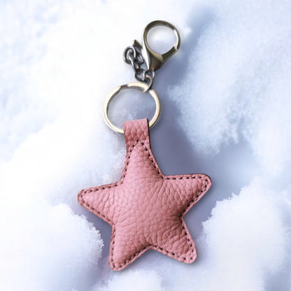 Handcrafted Star Real Leather Keychains