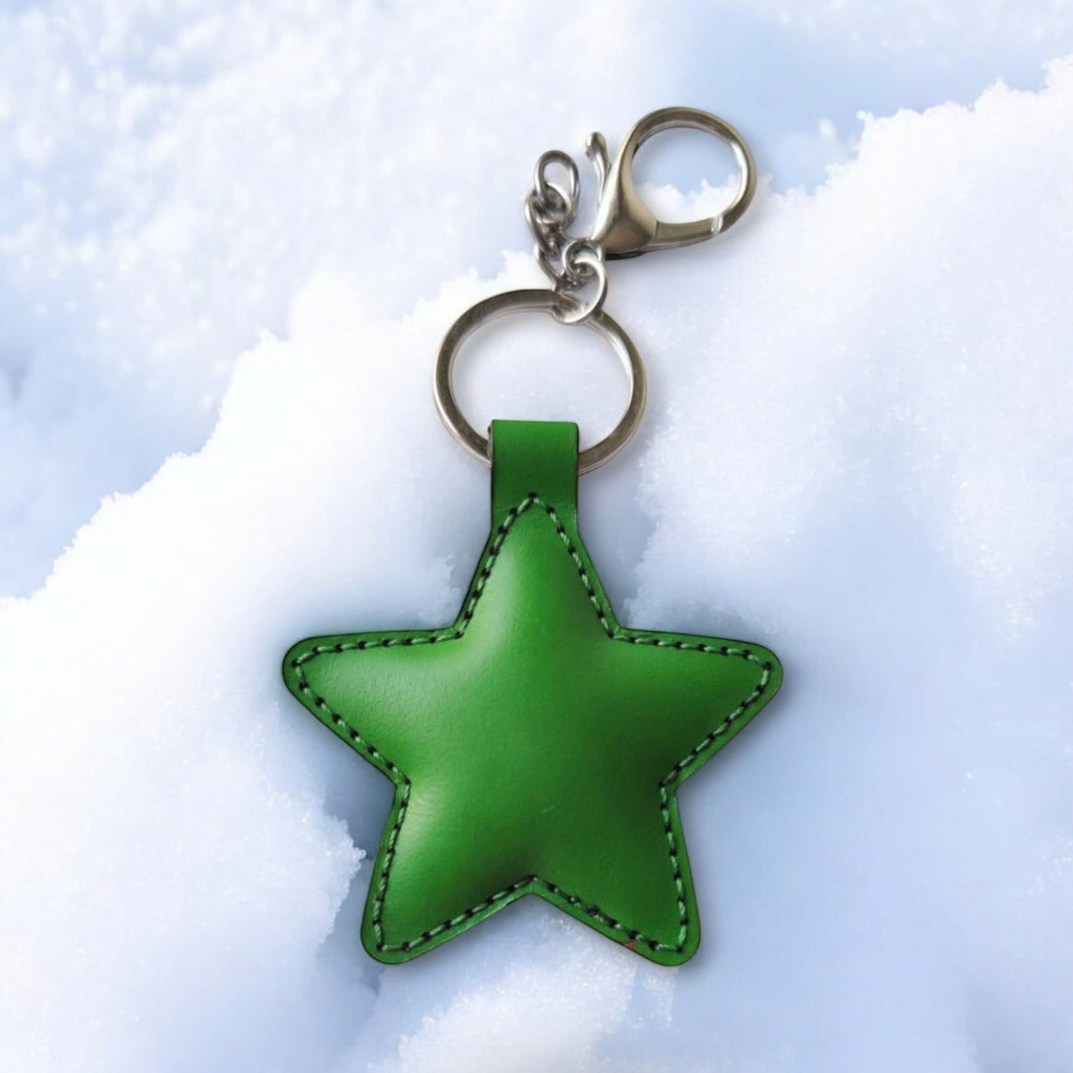 Handcrafted Star Real Leather Keychains