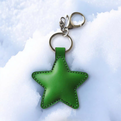 Handcrafted Star Real Leather Keychains