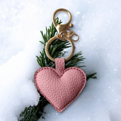 Handcrafted Heart Real Leather Keychains