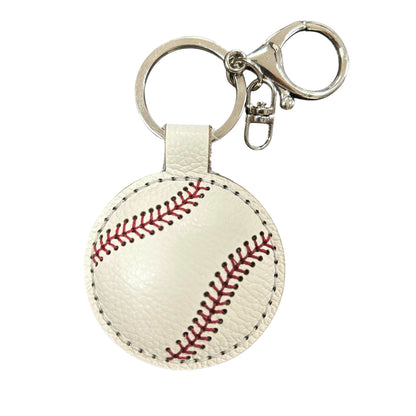 Handcrafted Round Real Leather Keychains