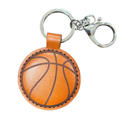 Handcrafted Round Real Leather Keychains