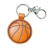 Handcrafted Round Real Leather Keychains