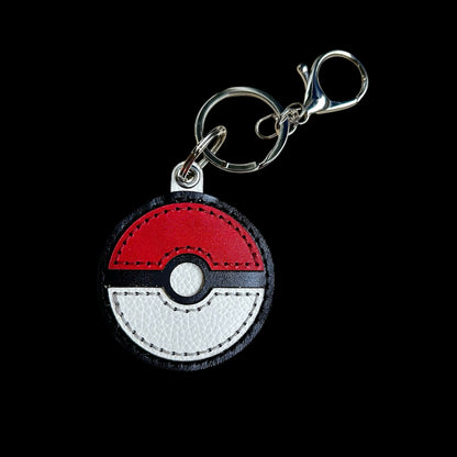 Handcrafted Round Real Leather Keychains