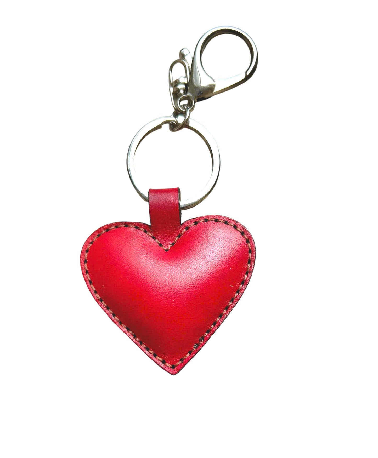 Handcrafted Heart Real Leather Keychains